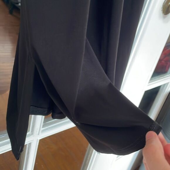 BCBGeneration black draped Della spaghetti strap halter keyhole midi dress - Picture 12 of 15